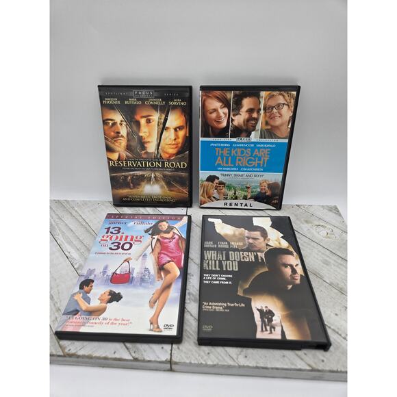 Mark Ruffalo 4 Movie DVD Bundle - Reservation Road / 30 Going on 30 & more - Picture 1 of 2